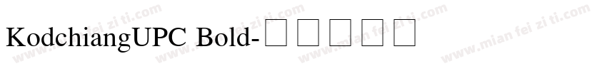 KodchiangUPC Bold字体转换